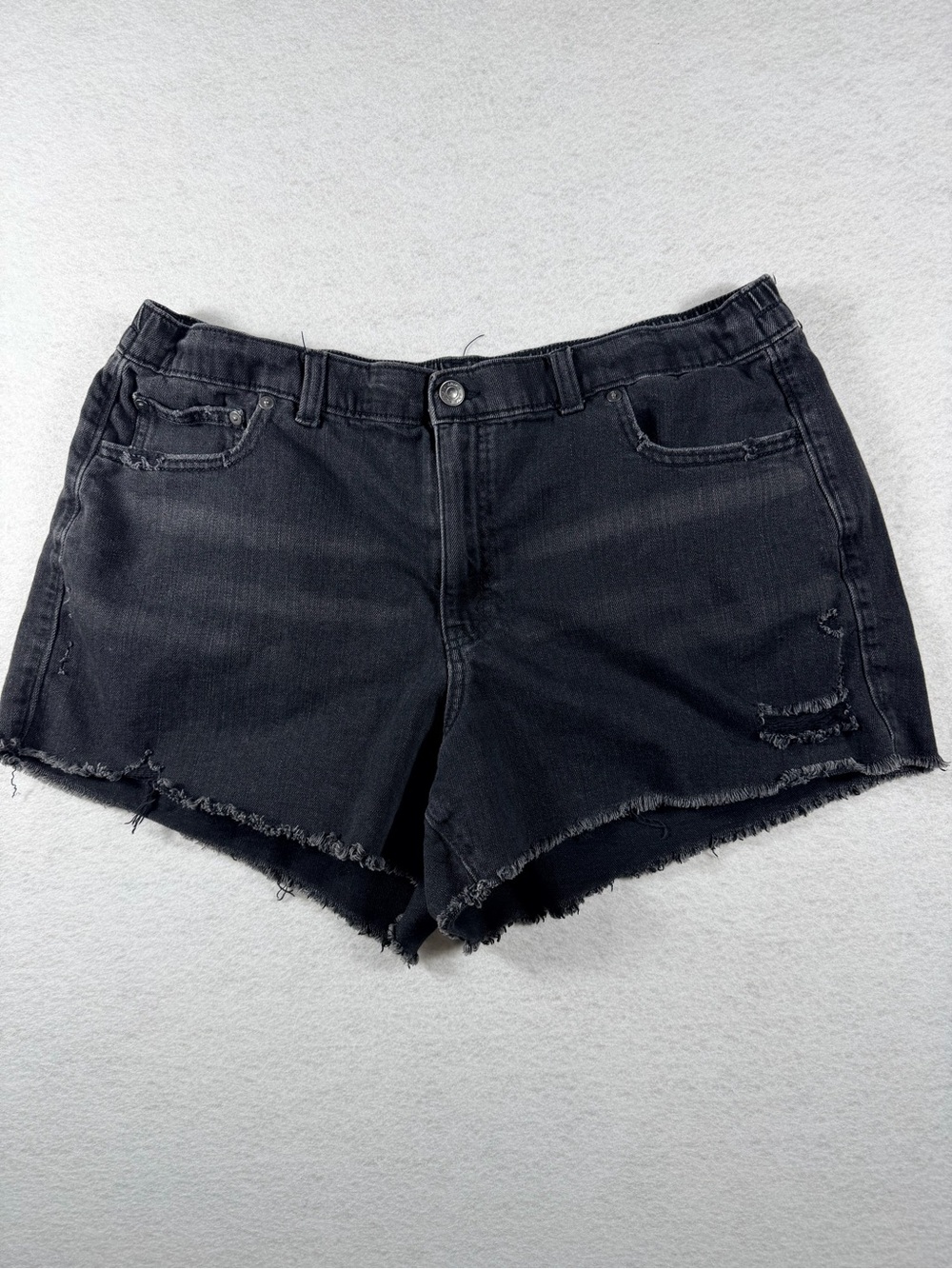 aerie Black Daydream Denim Cutoff Shorts XL